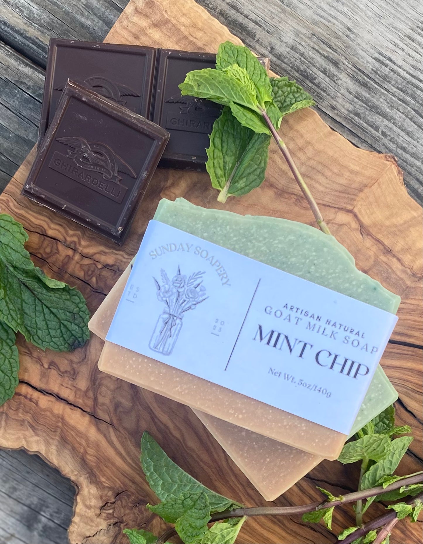 Mint Chip Goat Milk Large Bar Soap