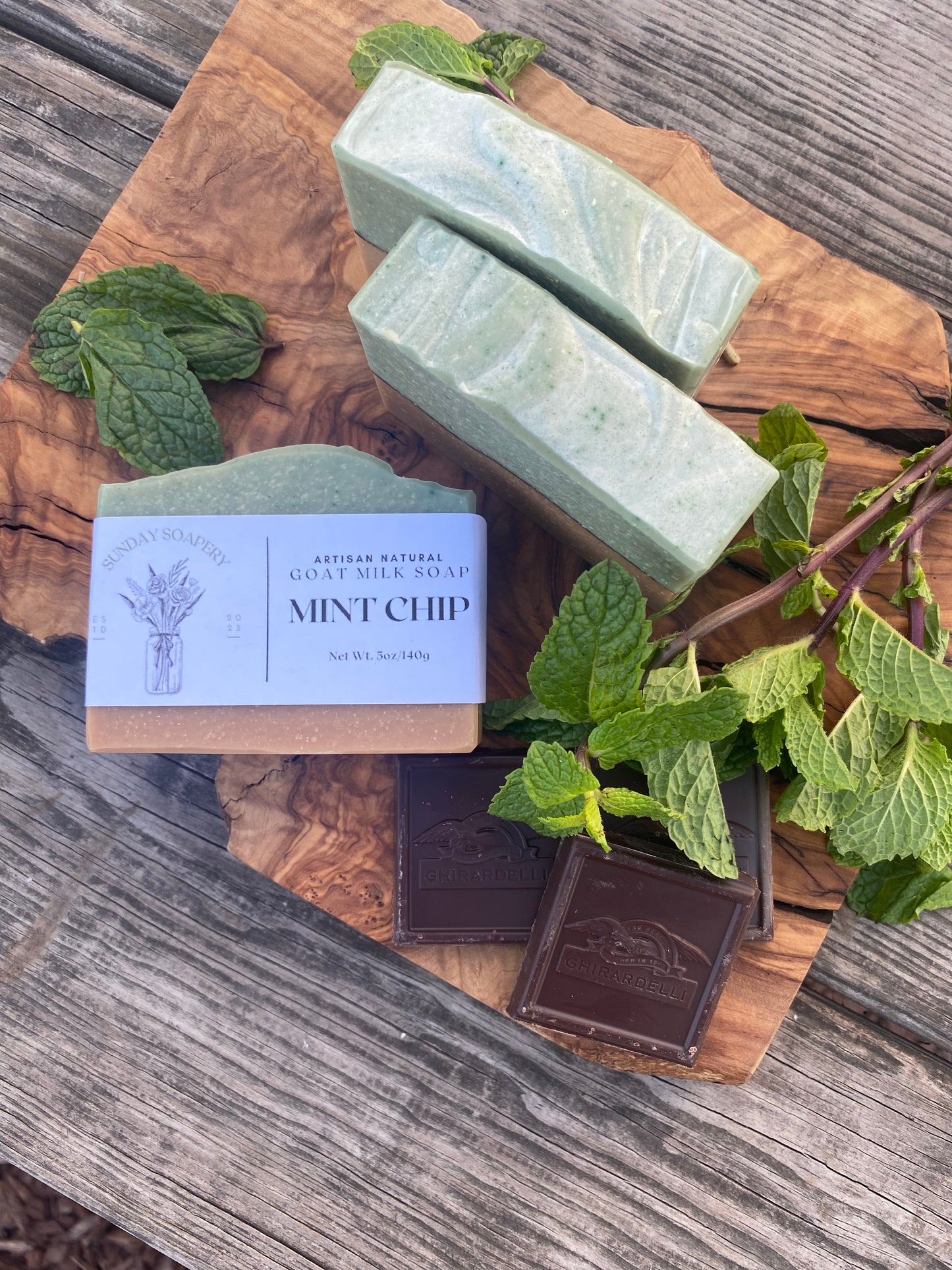 Mint Chip Goat Milk Large Bar Soap